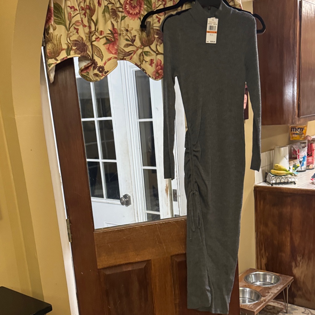 Michael Kors Gray Long Sleeve Dress